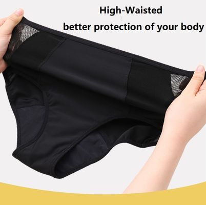 Mesh hole sexy lace  Period Panties 4 Layers menstrual panties niylon material for woman