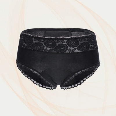 Fashion lace design Menstrual Panties Plus Size Women Soft Anti-bacterial Period Panties 4 layer period panties