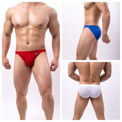 Breathable Mens Briefs Underwear Crotch 3D Pouch Comfortable Underwear For Men