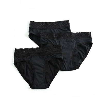 Sexy beautiful lace Absorbent 4 Layers Leak Proof Mid Waist Period Menstrual Underwear lingerie women's panties