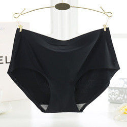 Anti-Static Seamless Underwear Female Breathable Ice Silk Mid Waist Underwear