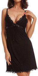 Long Skirts Transparent Silk Satin Pajamas Hollow Out Back Sexy Lingerie Suit