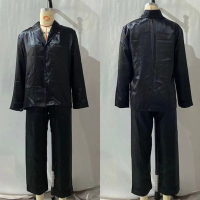 Luxury 2 Piece Set Sleepwear Girl Long 100% Silk Pyjama Satin Washable For Women
