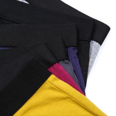 Customized Breathable Bamboo Fiber Underwear Mid Rise Plus Size Men Boxer Briefs