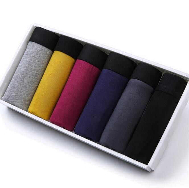 Customized Breathable Bamboo Fiber Underwear Mid Rise Plus Size Men Boxer Briefs